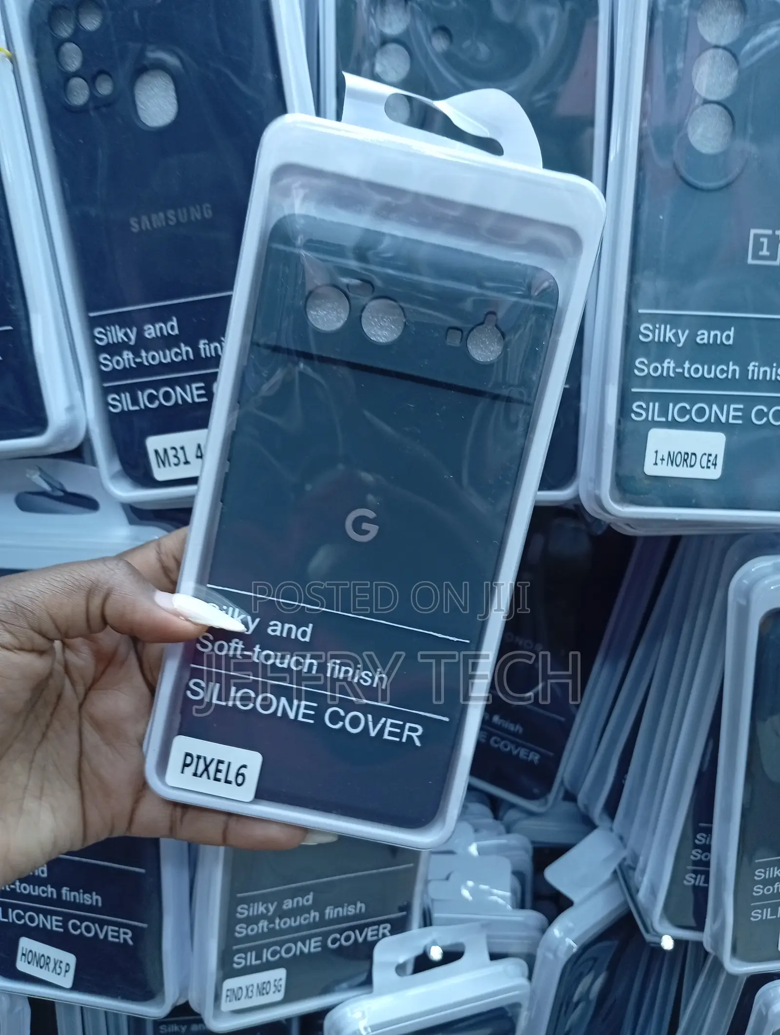 Google Pixel 6 Silicone Case Charcoal Black or Dark Grey.
