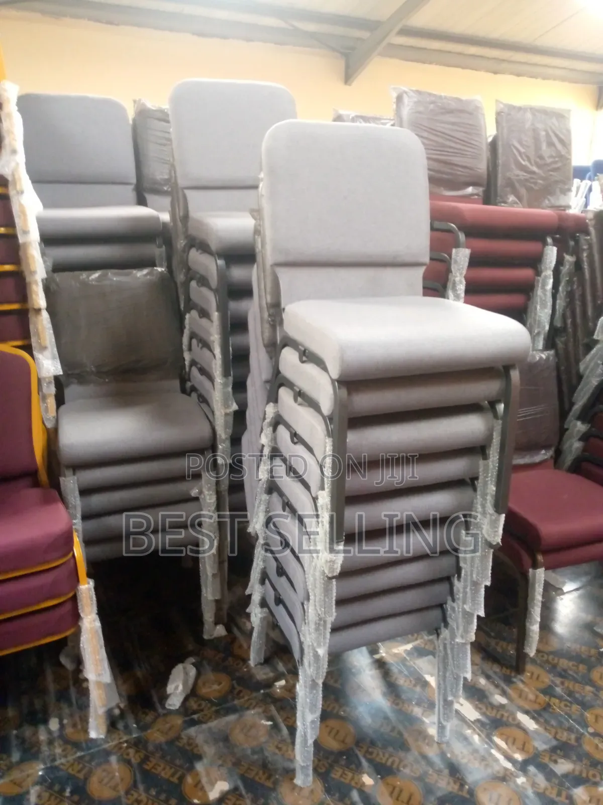 Light Gray High Density Church Chairs