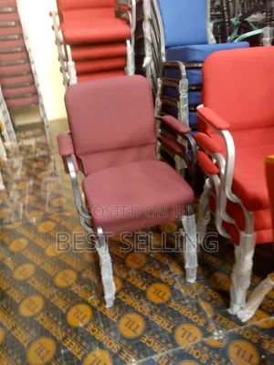 Maroon Armrest Church Chairs