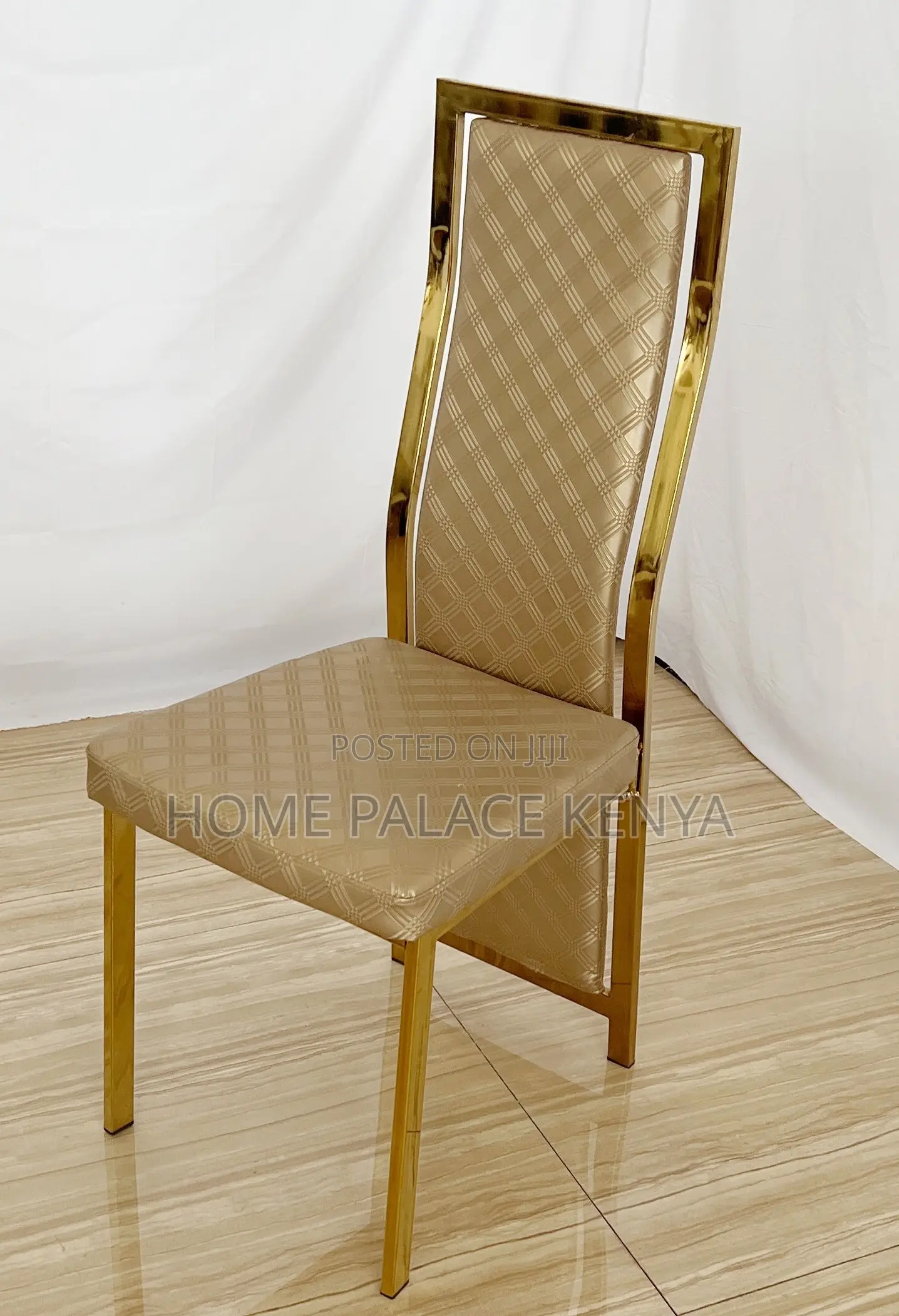 Dining Set: Marble Top Dining Table With Black Pu Leather Chairs
