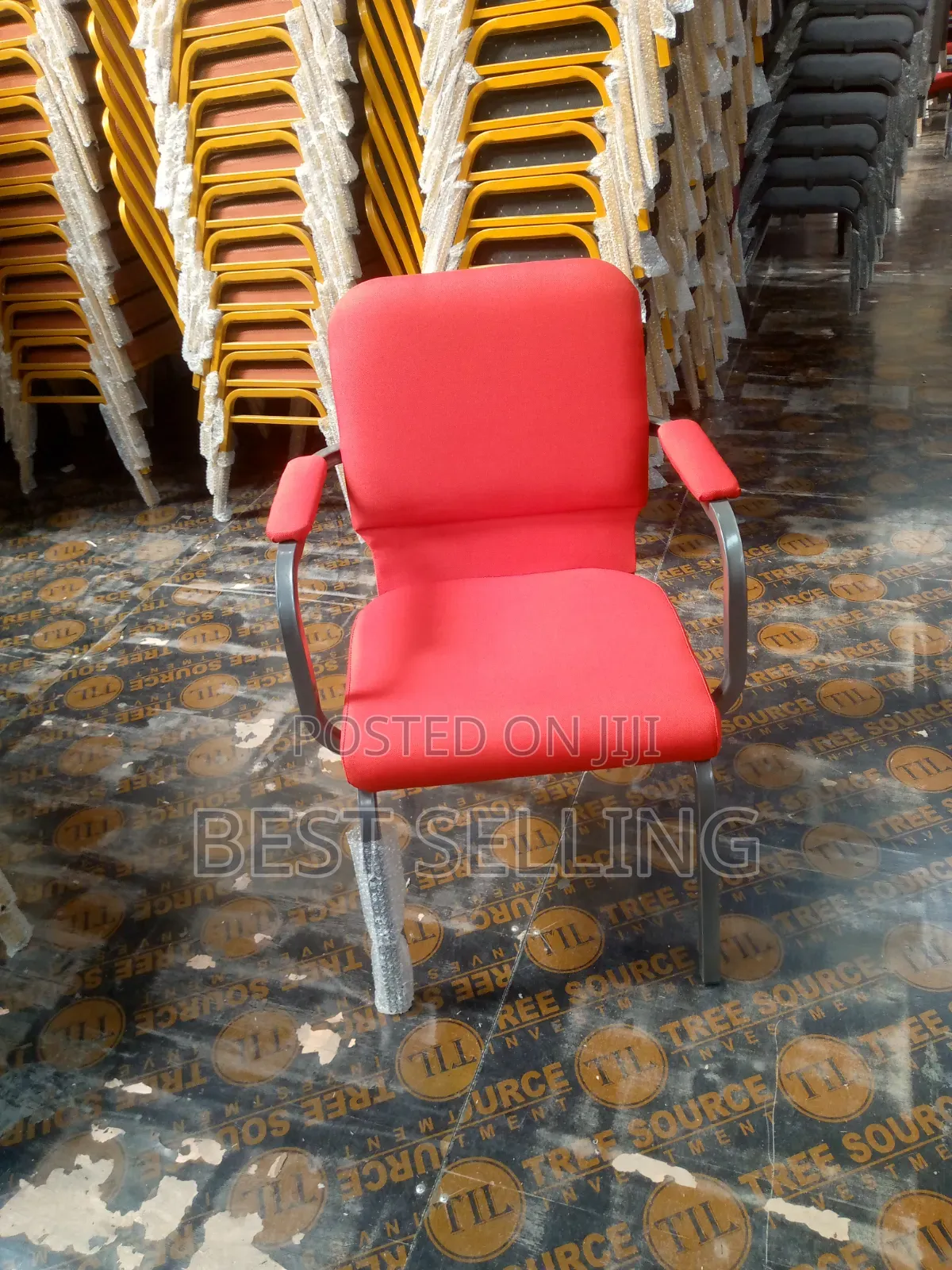 Red Armrest Church/Conference Chairs