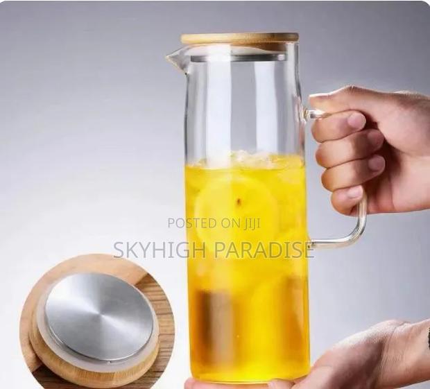 Heat Resistant Glass 1.5 Liters Cold Water Jug,