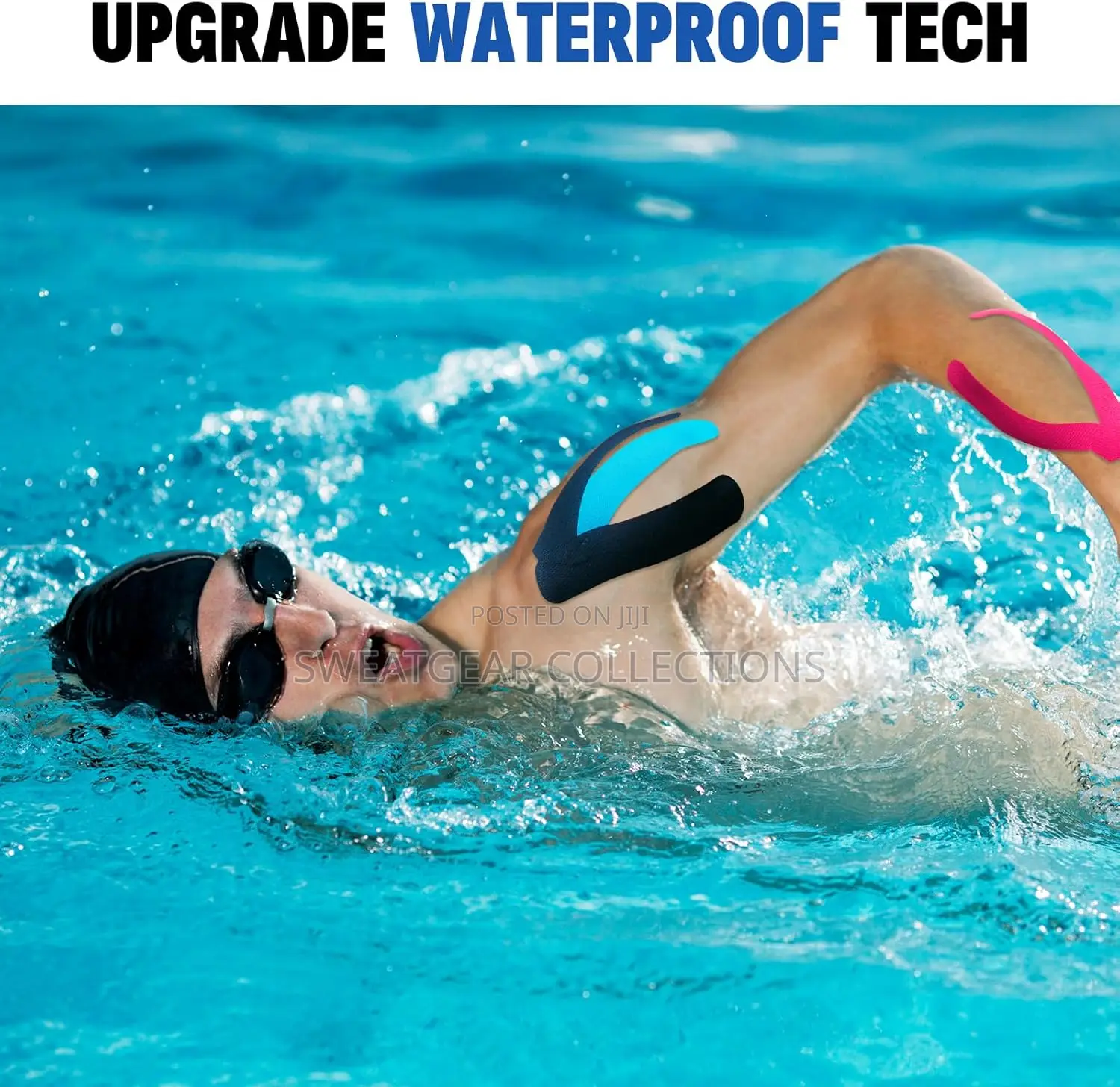 Kinesiology Tape Waterproof Elastic Self-Adhesive Sports Physio Tape
