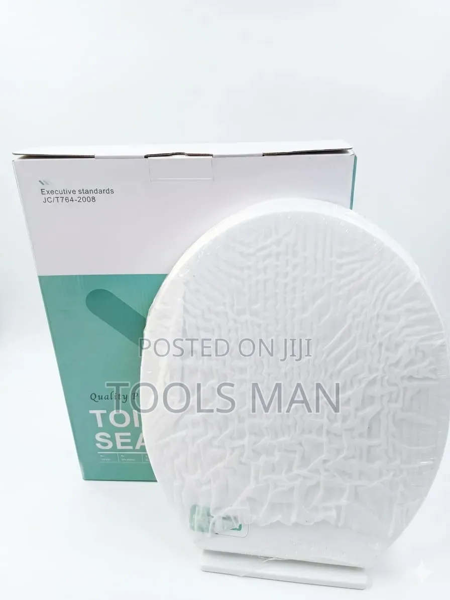 Durable Universal White Toilet Seat Cover - Standard Fit.