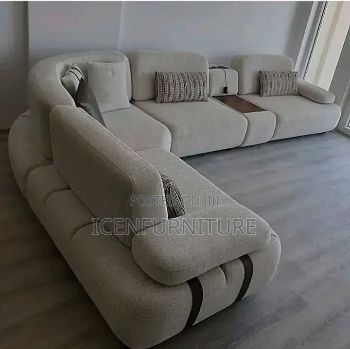 Modern White Corner Sofa