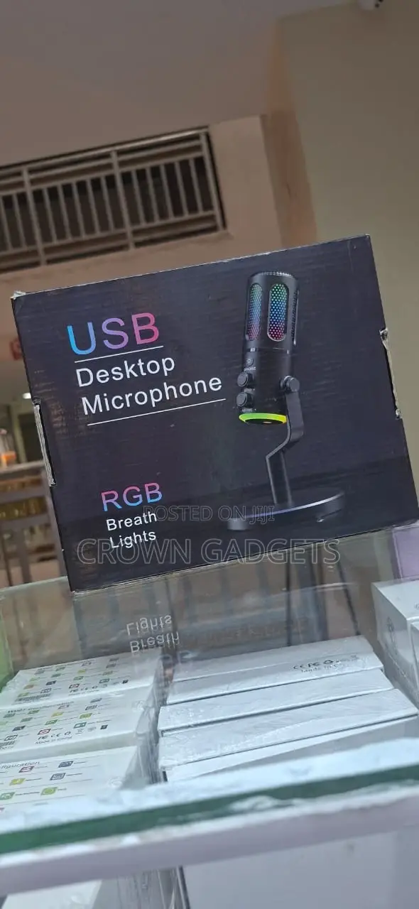 RGB Usb Desktop Microphone for Podcast Streaming Gaming