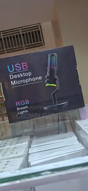 RGB Usb Desktop Microphone for Podcast Streaming Gaming