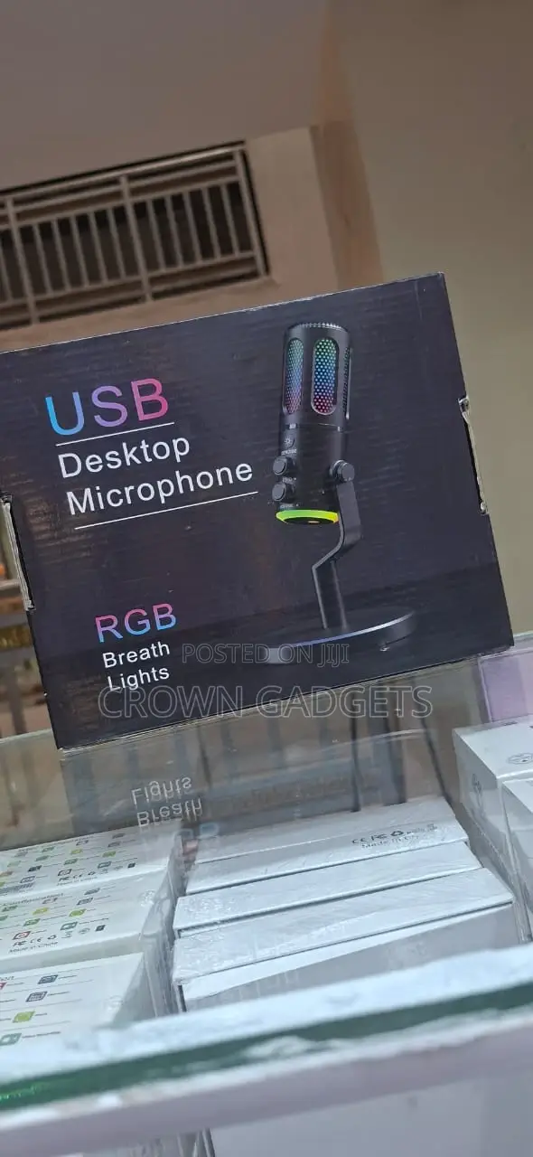 RGB Usb Desktop Microphone for Podcast Streaming Gaming