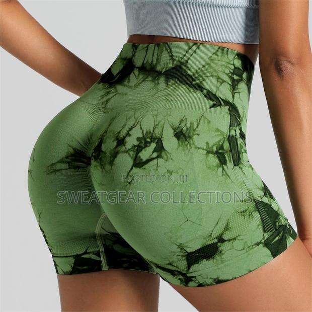 High Waisted Tie Dye Workout Seamless Biker Shorts