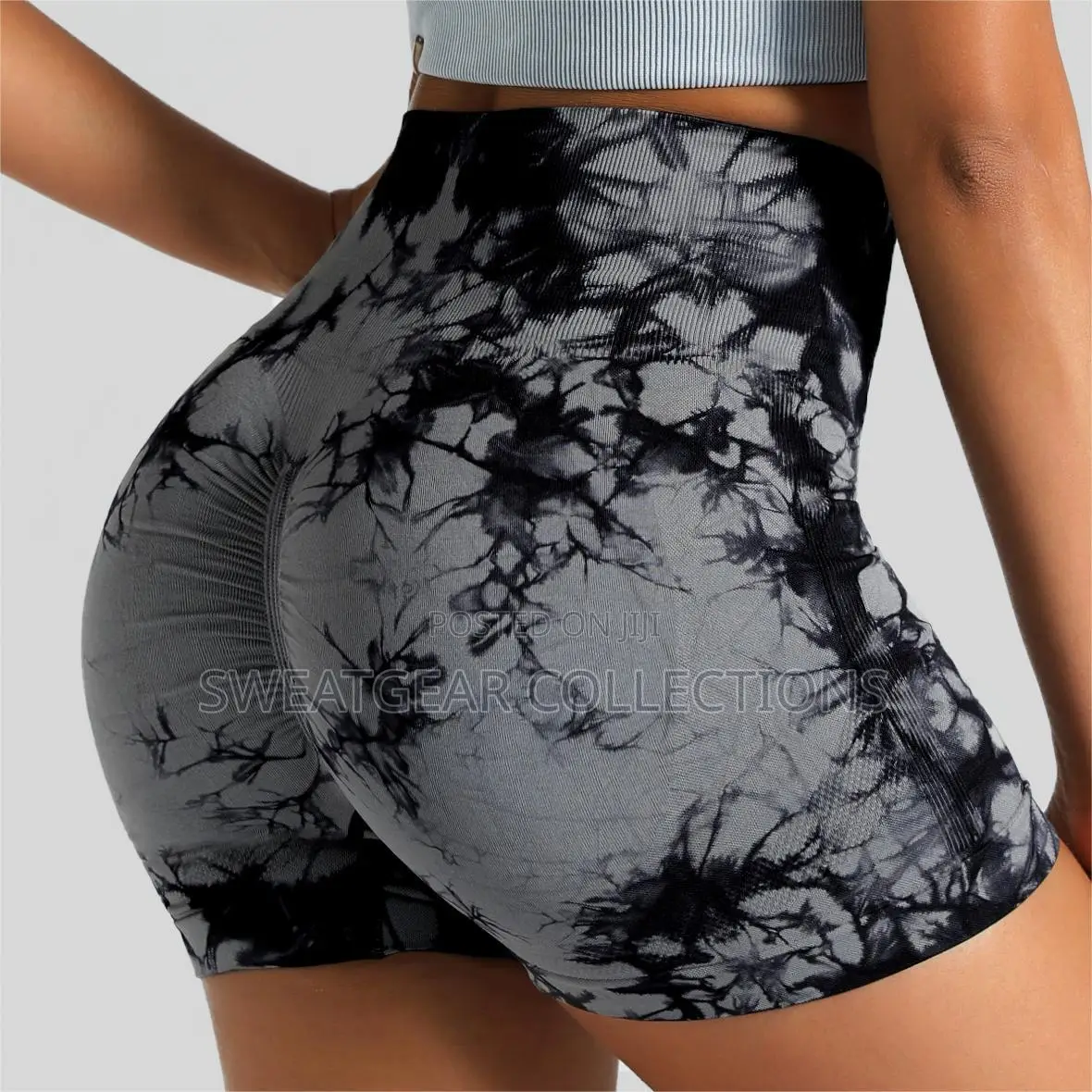 High Waisted Tie Dye Workout Seamless Biker Shorts