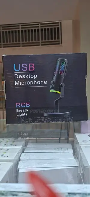 RGB Desktop Microphone Usb Gaming Podcast Recording Mic