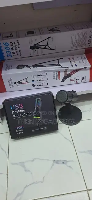 Usb Condenser Microphone RGB Lights for Pc Gaming Setup