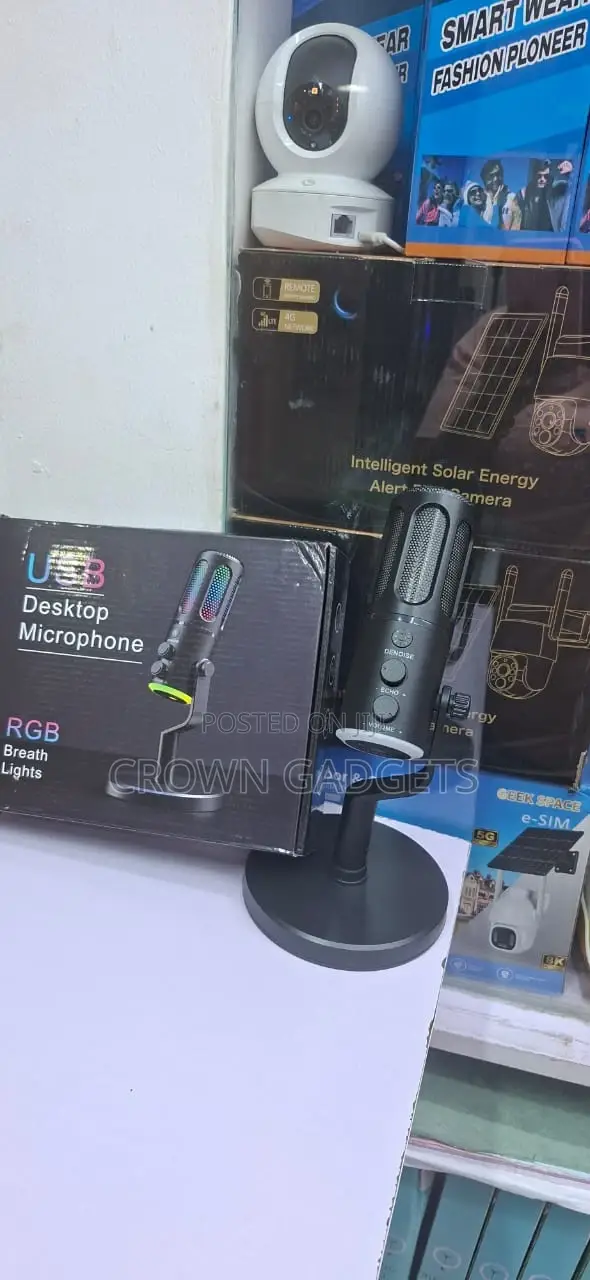 Usb Condenser Microphone RGB Lights for Pc Gaming Setup