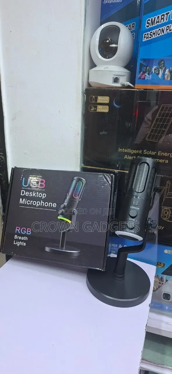 RGB Desktop Condenser Mic Usb Plug Play Streaming Mic