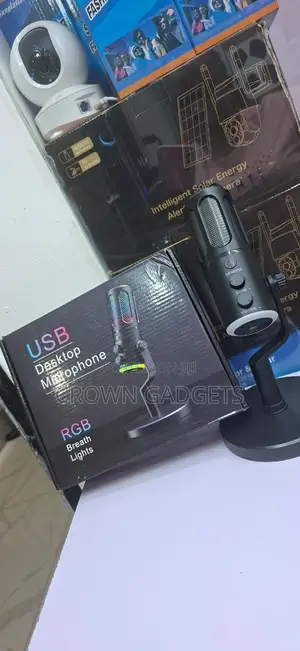 RGB Desktop Condenser Mic Usb Plug Play Streaming Mic