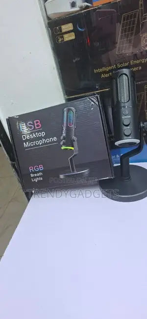 Usb Gaming Mic Rgb Lights Desktop Condenser Podcast Mic