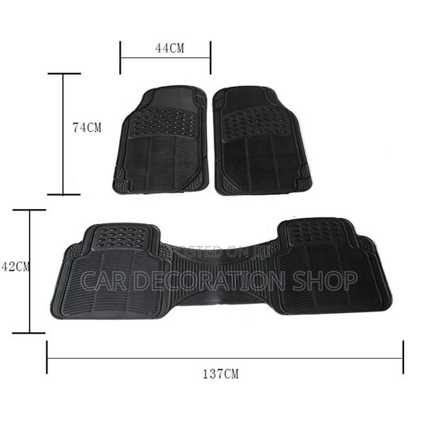 Waterproof PVC 3pc Mats With Rubberized Nibs Prevent Movement