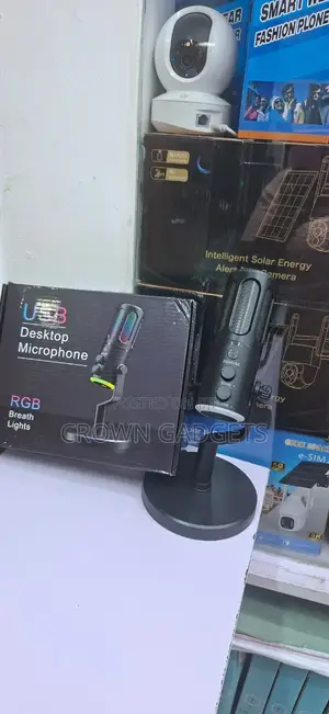 Usb Gaming Mic Rgb Lights Desktop Condenser Podcast Mic