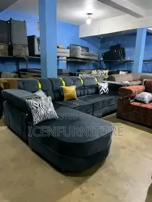 Modern Black Corner Sofa