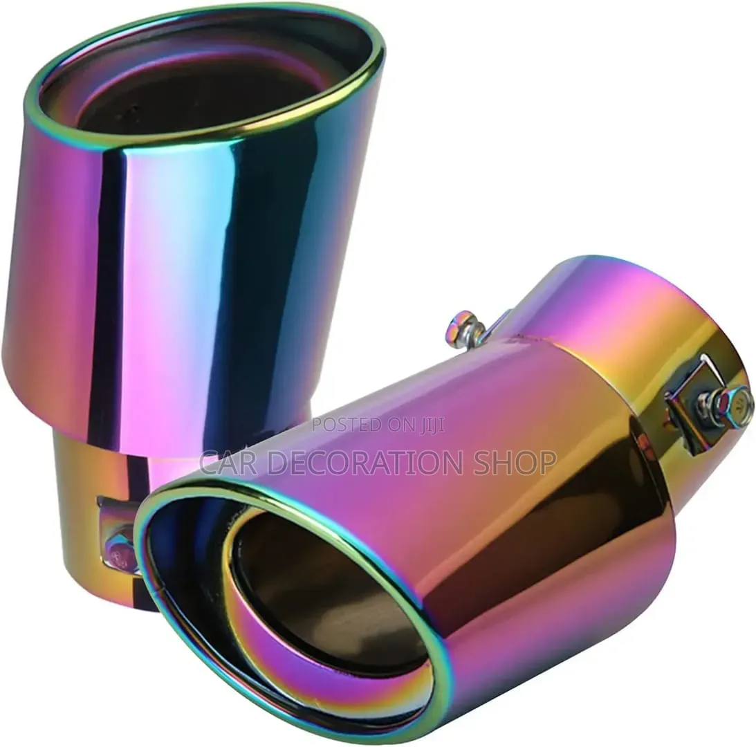 Burnt Titanium Rainbow Finish Single Exhaust Tip Stainless Steel