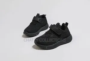 Black Sporty Unisex Kids Sneakers Size 25 to 35