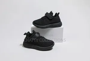 Black Sporty Unisex Kids Sneakers Size 25 to 35