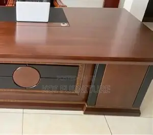 Office Desk; Reewak 1.4 Meters Mahogany Executive Desk