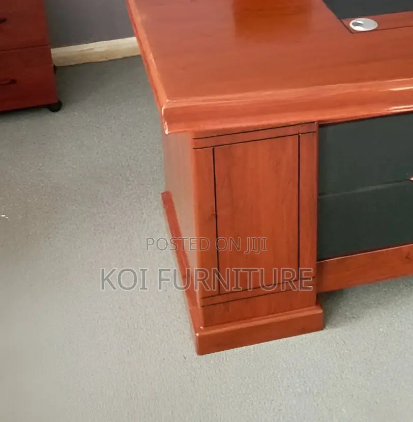 Office Desk; Reewak 1.4 Meters Mahogany Executive Desk