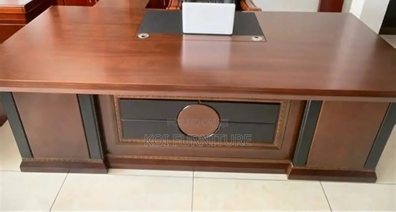 Office Desk; Reewak 1.4 Meters Mahogany Executive Desk