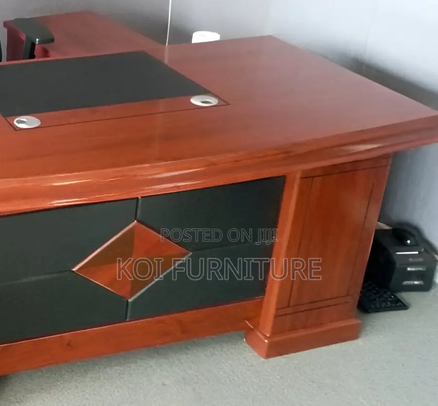 Office Desk; Reewak 1.4 Meters Mahogany Executive Desk