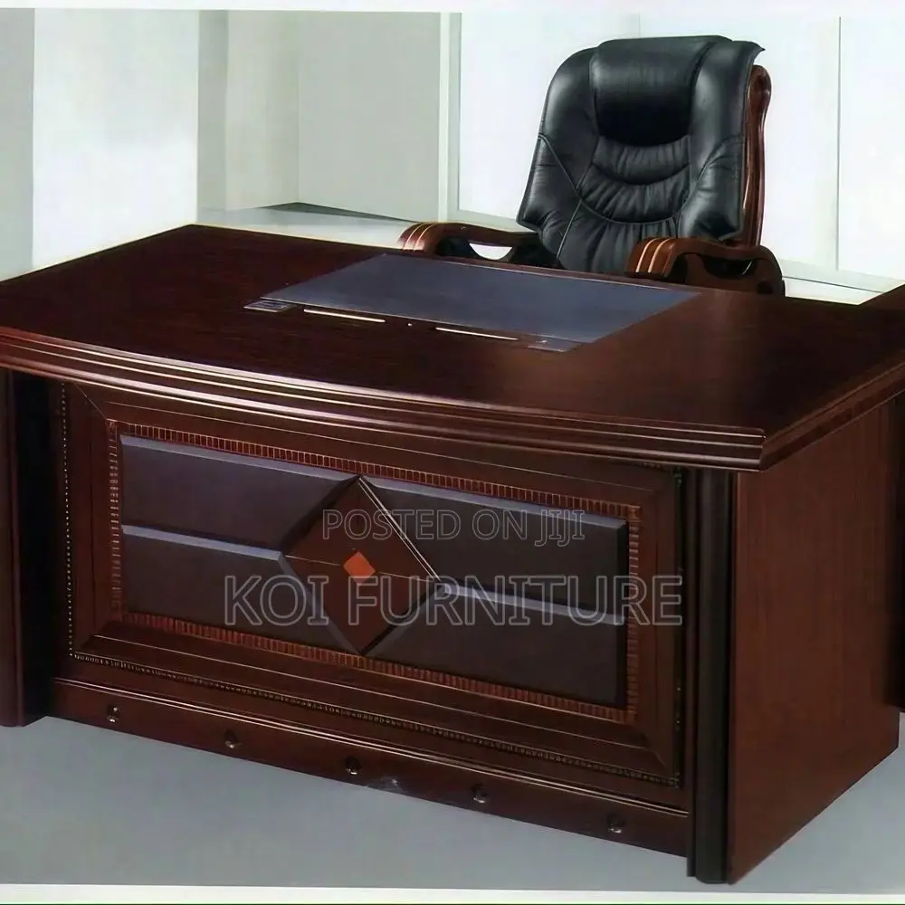 Office Desk; Reewak 1.4 Meters Mahogany Executive Desk