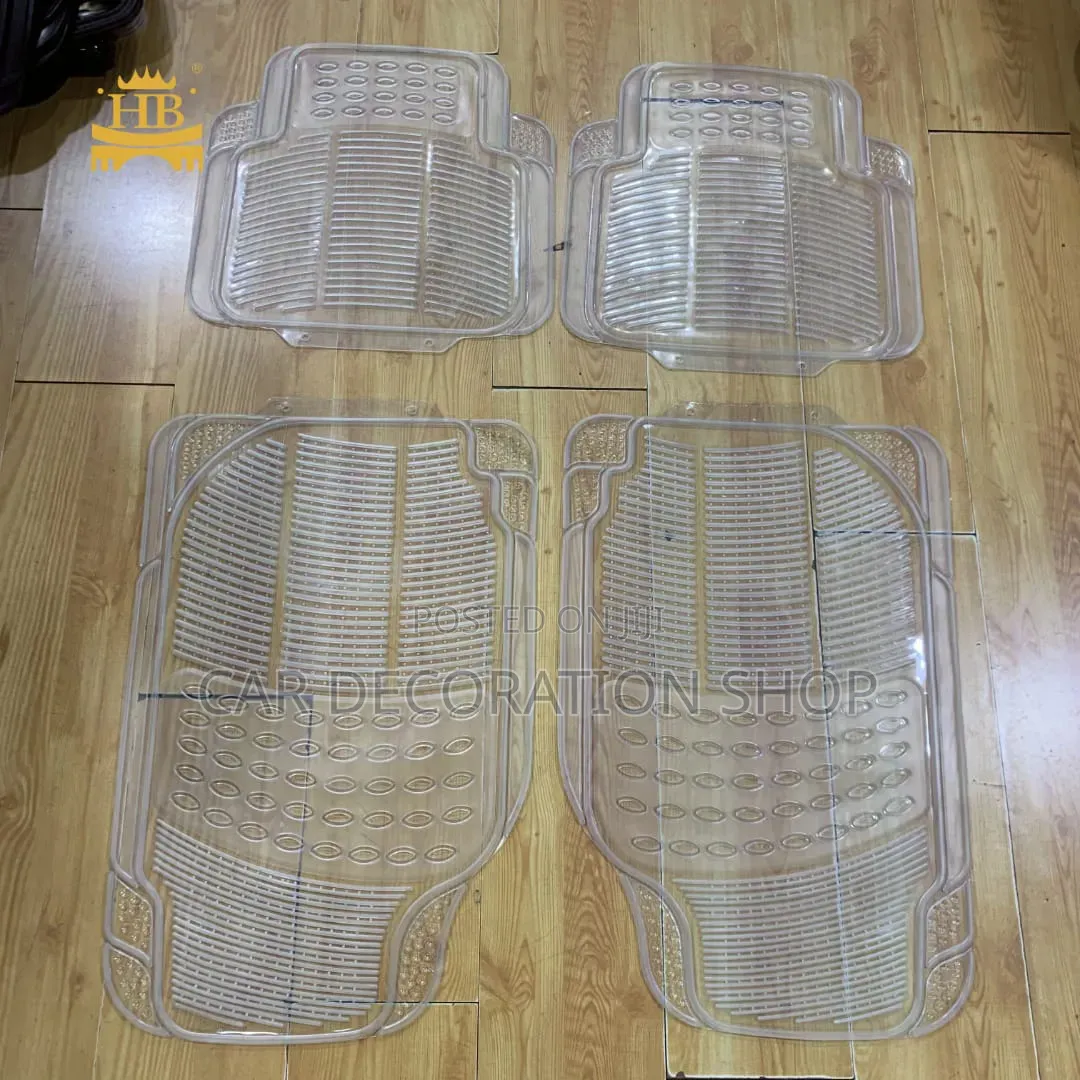 Transparent 5pc PVC Waterproof Easy Clean Mats From Dirt,Spills,Dust