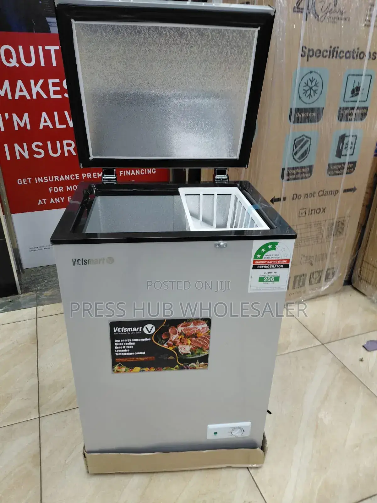 Volsmart 110l Chest Freezer With Fast Freeze Technology