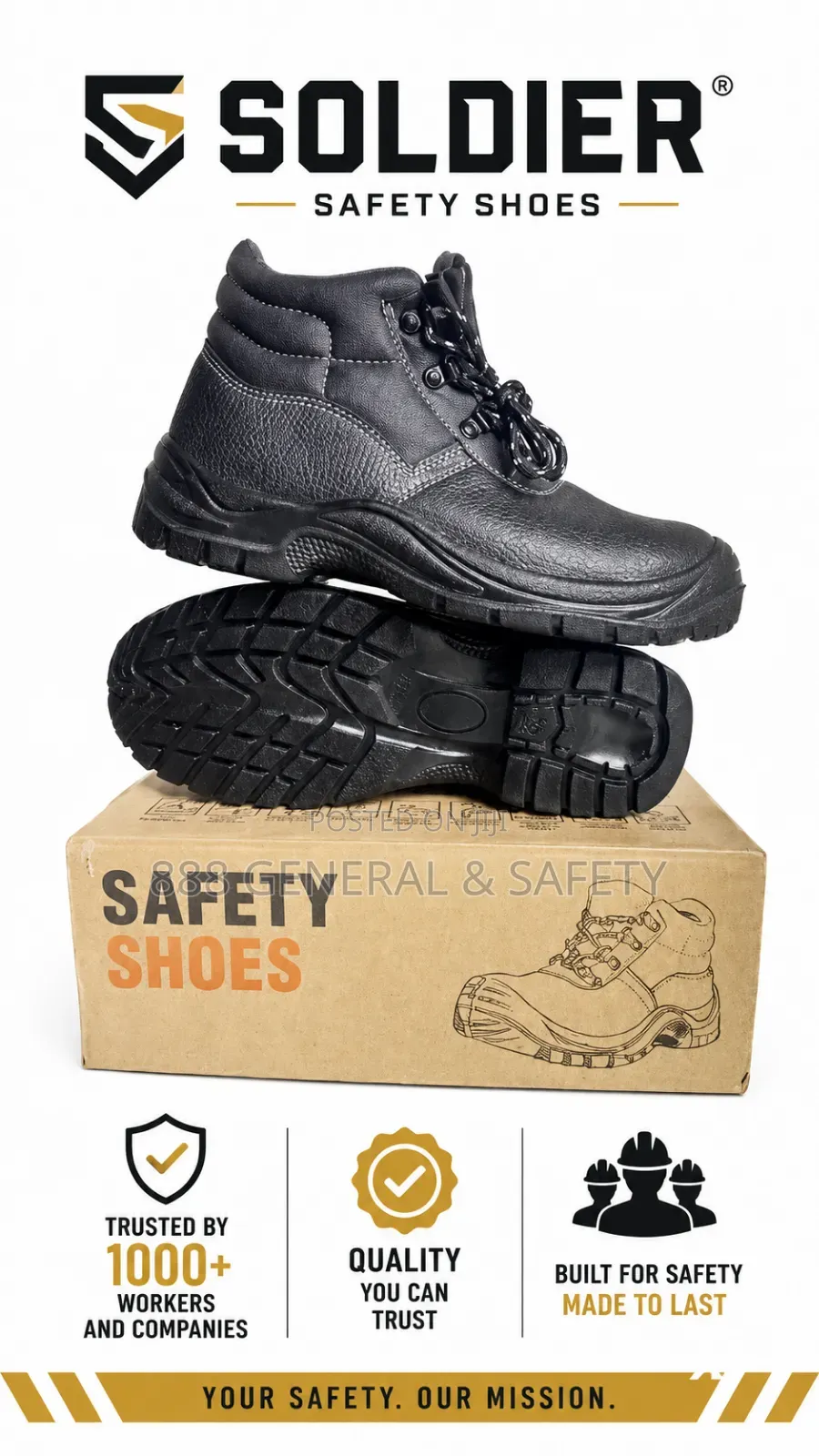 Safety Boots ( Soldier Safety Boots ) Size 38-46