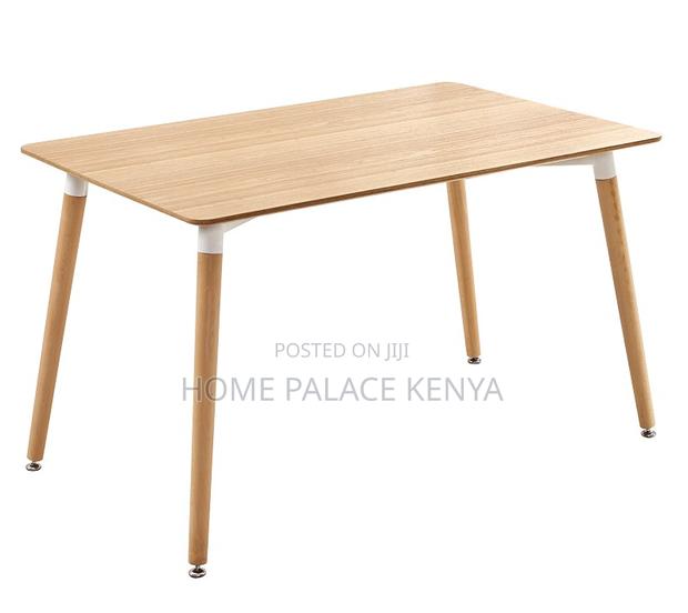 Dining Table: Nordic Dining Table With MDF Top - thumbnail 3