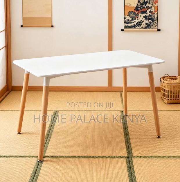 Dining Table: Nordic Dining Table With MDF Top - thumbnail 7