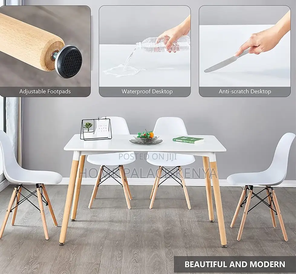 Dining Table: Nordic Dining Table With MDF Top