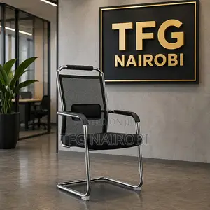 8003-3 Premium Mesh Visitors Chair - Chrome Cantilever Office Chair