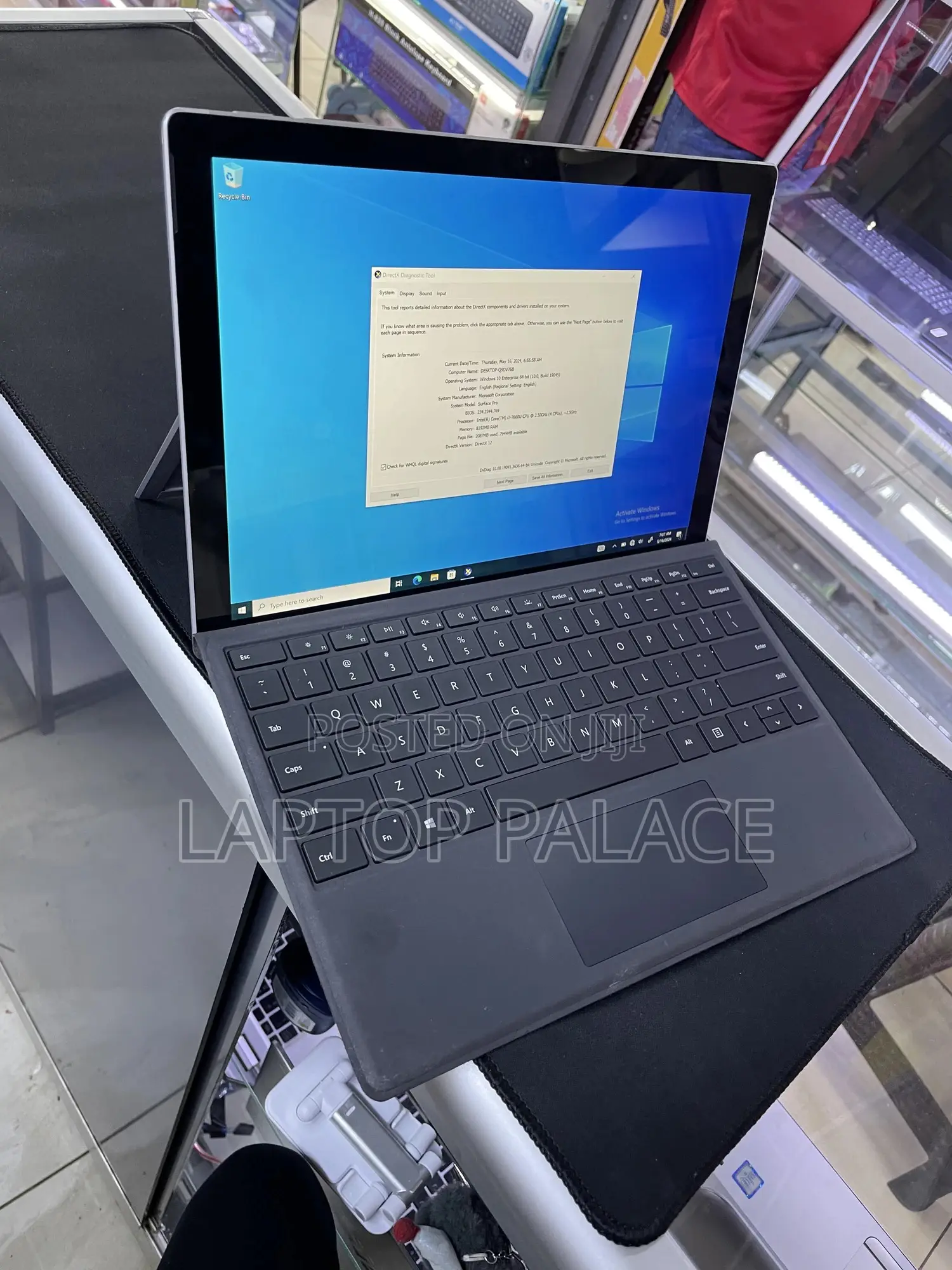 Laptop Microsoft Surface Pro 8GB Intel Core i7 SSD 256GB
