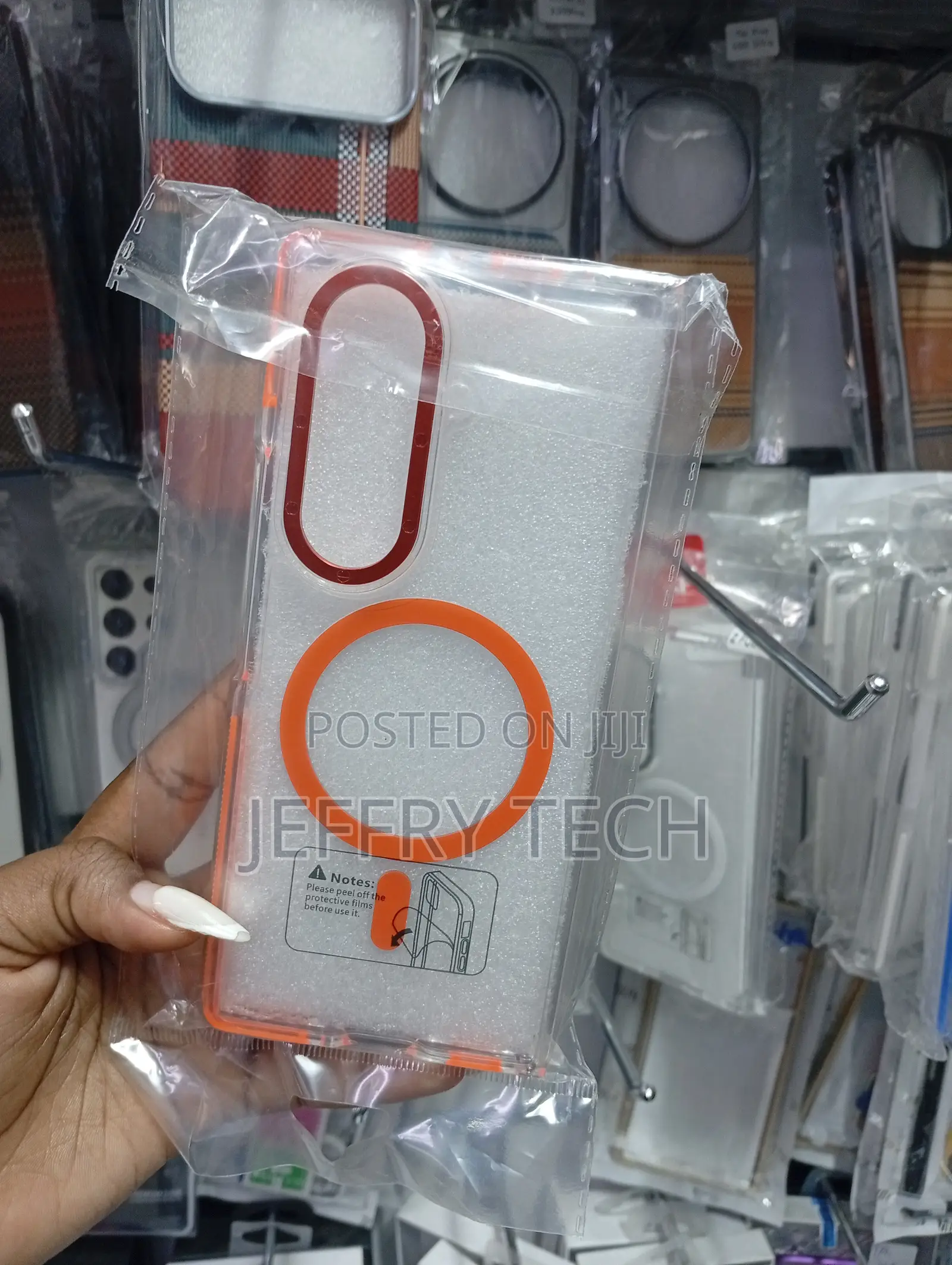 Magnetic Transparent Phone Case With a Prominent