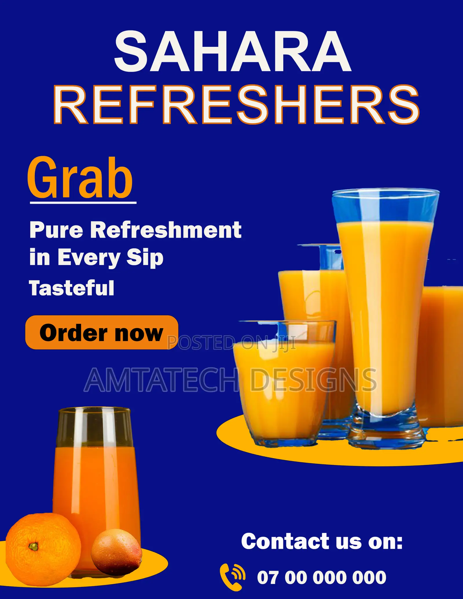 I Will Design Modern Juice and Smoothie Promotional Flyers