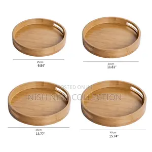 Multifunctional Big Sized 4 in 1 Bamboo Trays