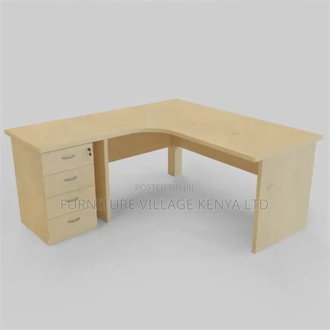 1400mm Customized Brown Curved Computer Desk