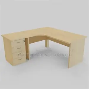 1400mm Customized Brown Curved Computer Desk
