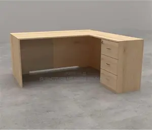 1400mm Customized Brown Curved Computer Desk