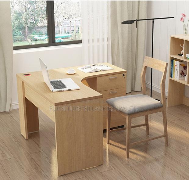 1400mm Customized Brown Curved Computer Desk - thumbnail 10