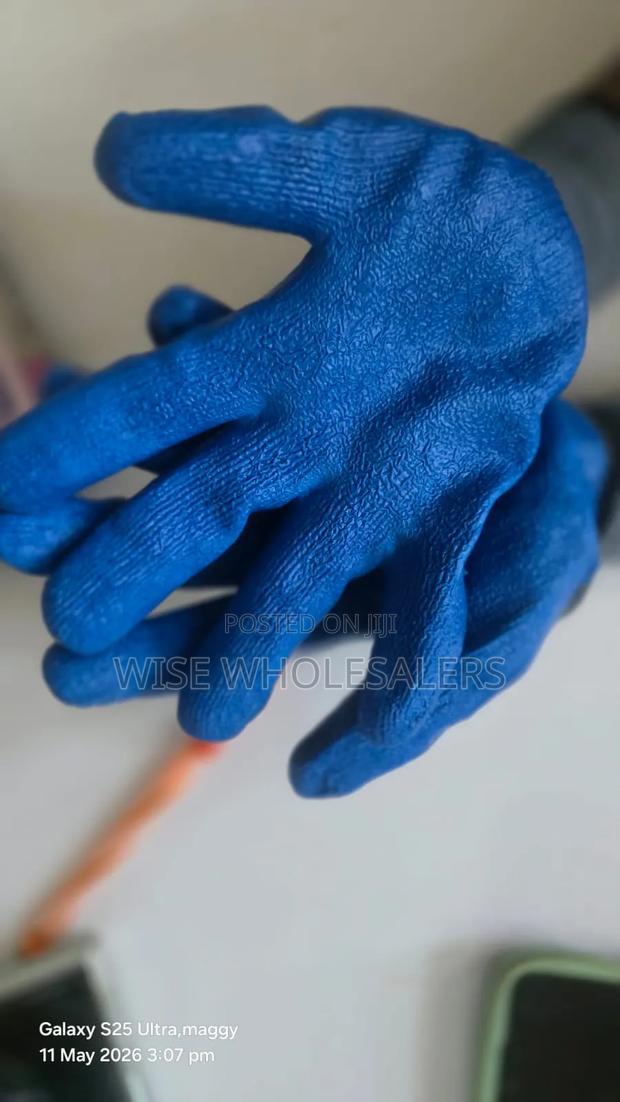 Blue Safety Grip Gloves