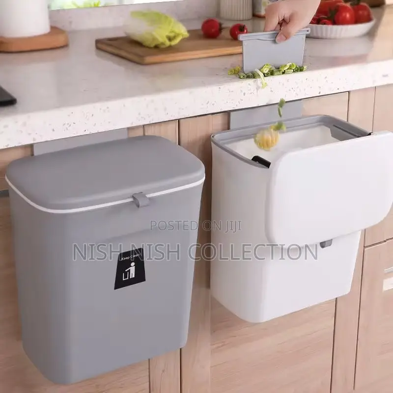Kitchen Wall Mounted Trash Can With Lid
