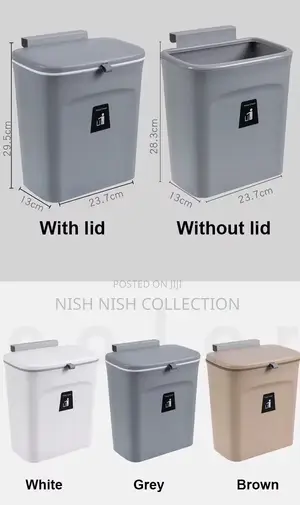 Kitchen Wall Mounted Trash Can With Lid