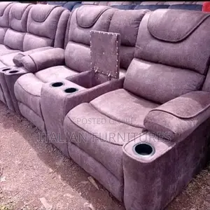 Purple/Grey Semi Recliner Seat